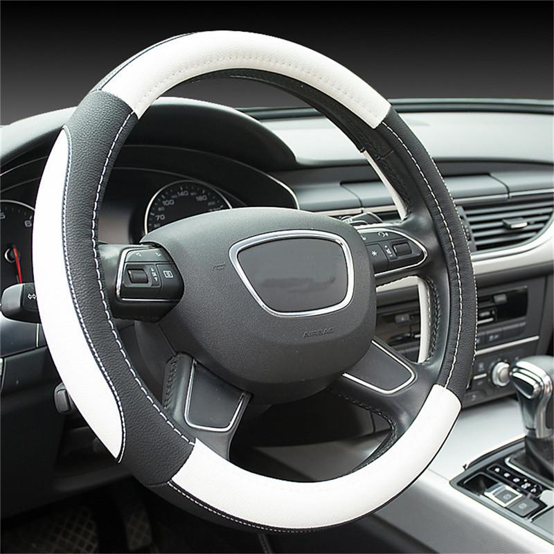 

Steering Wheel Covers Diamond Rhinestones Crystal Car Cover PU Leather Auto Accessories Case StylingSteering