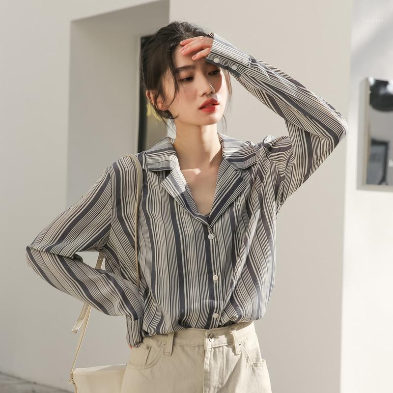 

Vintage Blouse Women Casual Striped Shirt Long Sleeve Top Female Spring Autumn Women' Clothing 2022 Ropa De Mujer Pph3537 Blouses & Shirts, Mixed