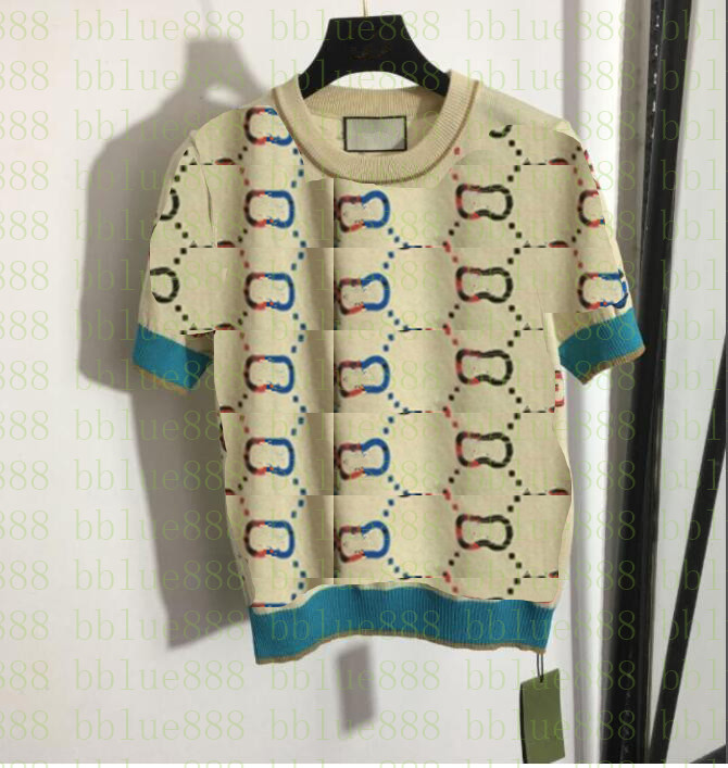 

Women's Colorblock Two Letters Print Slim Knit Top T-Shirt 426, Green