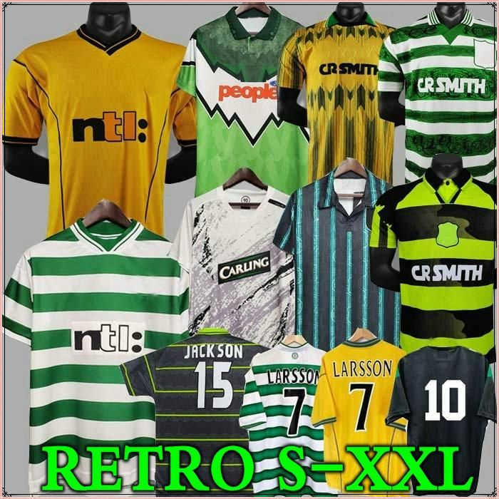 

Retro LARSSON soccer jerseys 89 94 95 96 97 98 01 02 05 06 DALGLISH JACKSON MORAVCIK NAKAMURA football shirts, 87/88 home