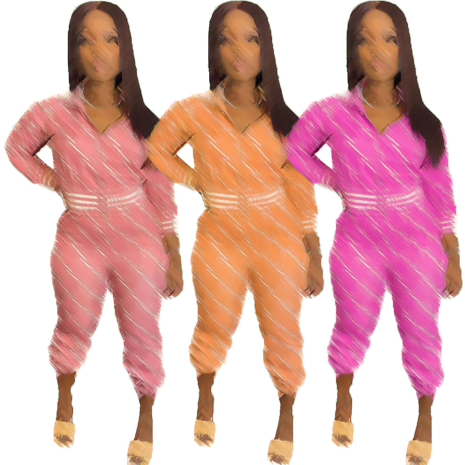

23ss Women 2 Piece Sets Casual Print Long Sleeves and Pants Zipper G Embroidery Tracksuits Sport Suits Jogging Harajuku Round-Neck Sportwear, Orange