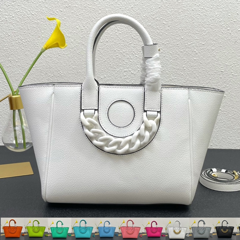 

Tote Bag Large Capacity Package Women Handbag Shoulder Bags Hardware Head Plain Cowhide Leather Gold Metal Chain Removable Two Strap High Quality Purse, #1