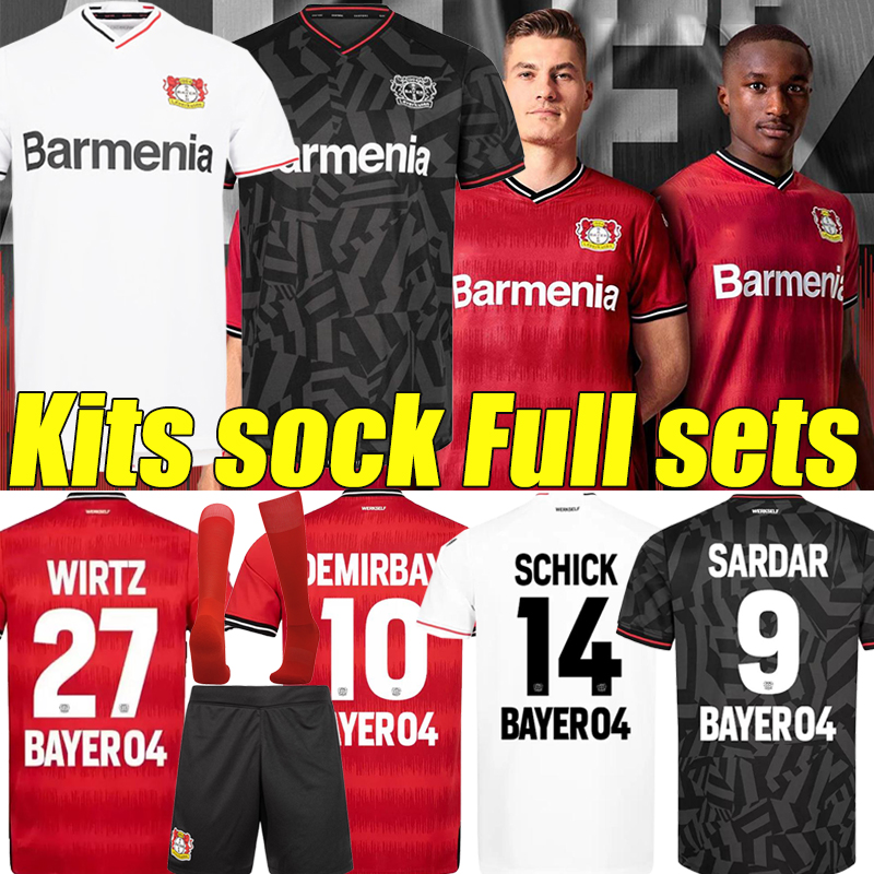 

2022 2023 Bayer 04 Leverkusen Third Soccer Jerseys DEMIRBAY Wirtz BAKKER BAILEY Football Shirt HOME CH Aranguiz Paulo Schick Camisetas Men Kids Kits sock Full sets, 22-23 third