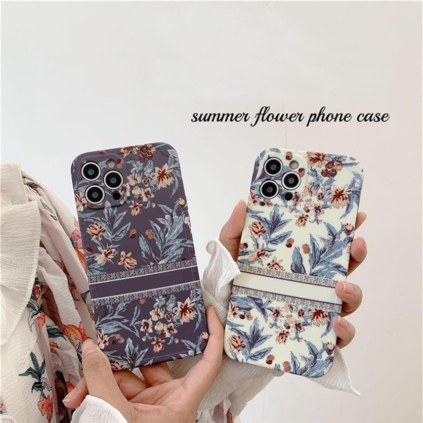 

Phone Case Designers IPhone 13 Pro Max Cell Phone Cases For 12 11 XR X XS 7 8 Plus Fashion Letter D flower Phones Cover 21122151XS2155, D02