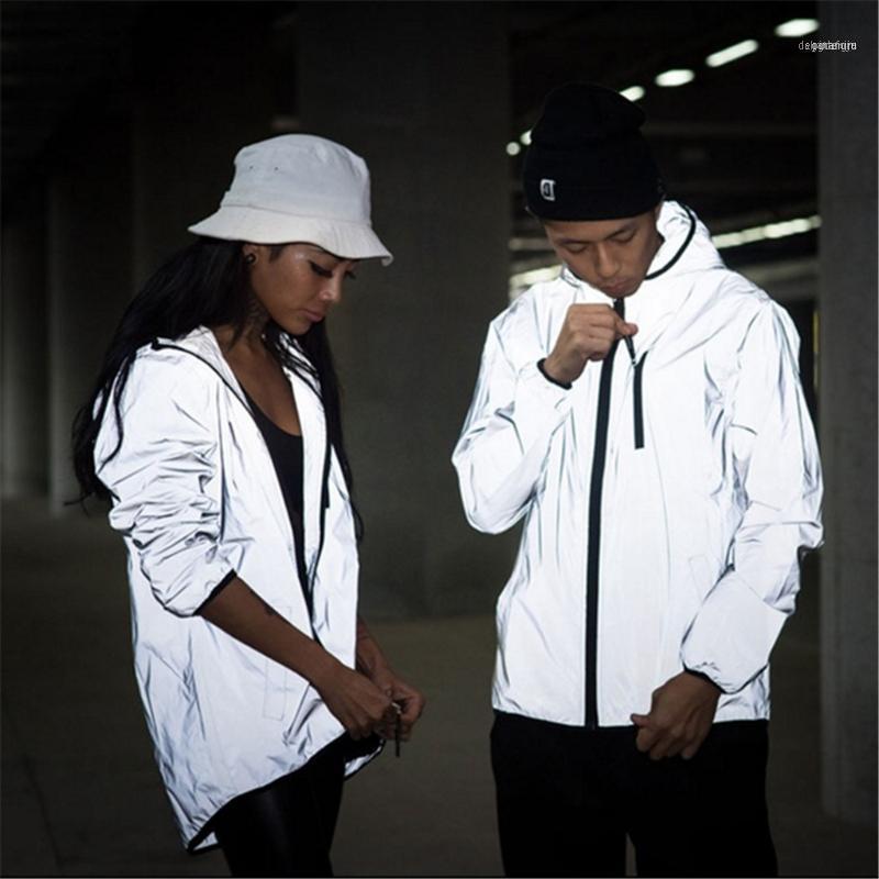 

Vetement Femme 2022 Reflective Man Casual Jacket Men/women Harajuku Windbreaker Jackets Hooded Streetwear Coat Casaco Masculino1, As pic
