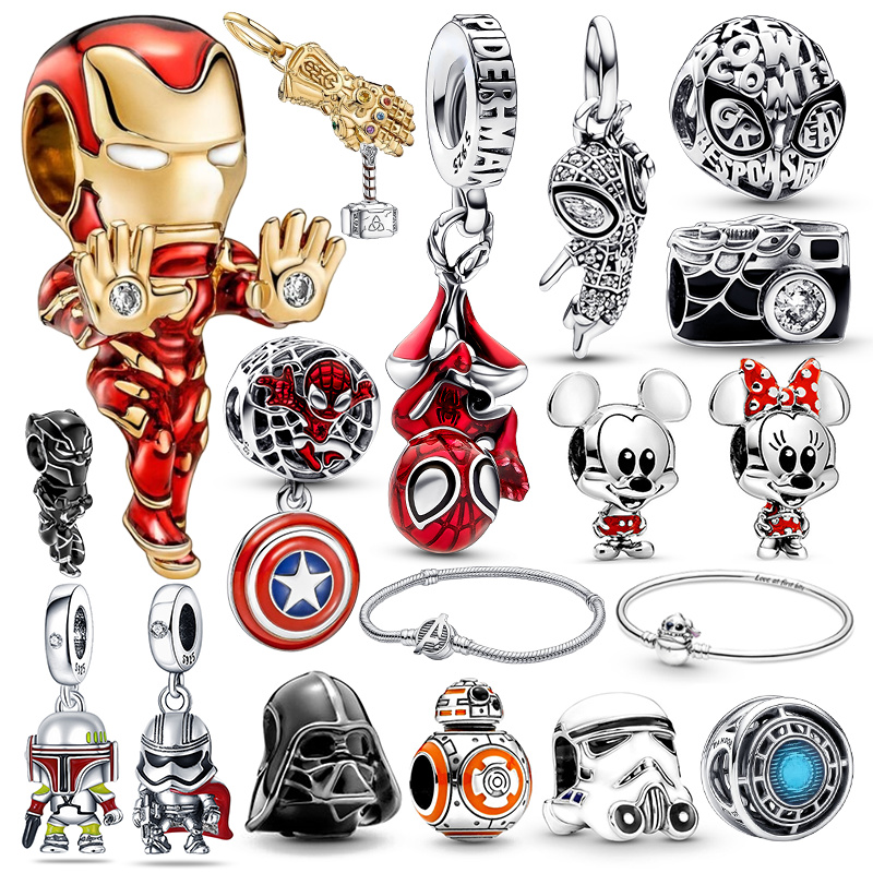 

2023 New 925 Superhero Pendant Bead Is Suitable for Primitive Pandora Bracelet DIY Jewelry