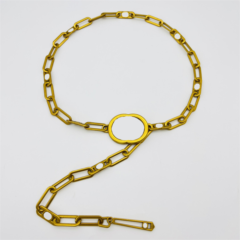 

2022 Luxury Designer Belts For Woman Fashion Gold Chain Belt Classic Letter Metal Buckle Ladies Waist Dress Accessories Womens Waistband, As pics