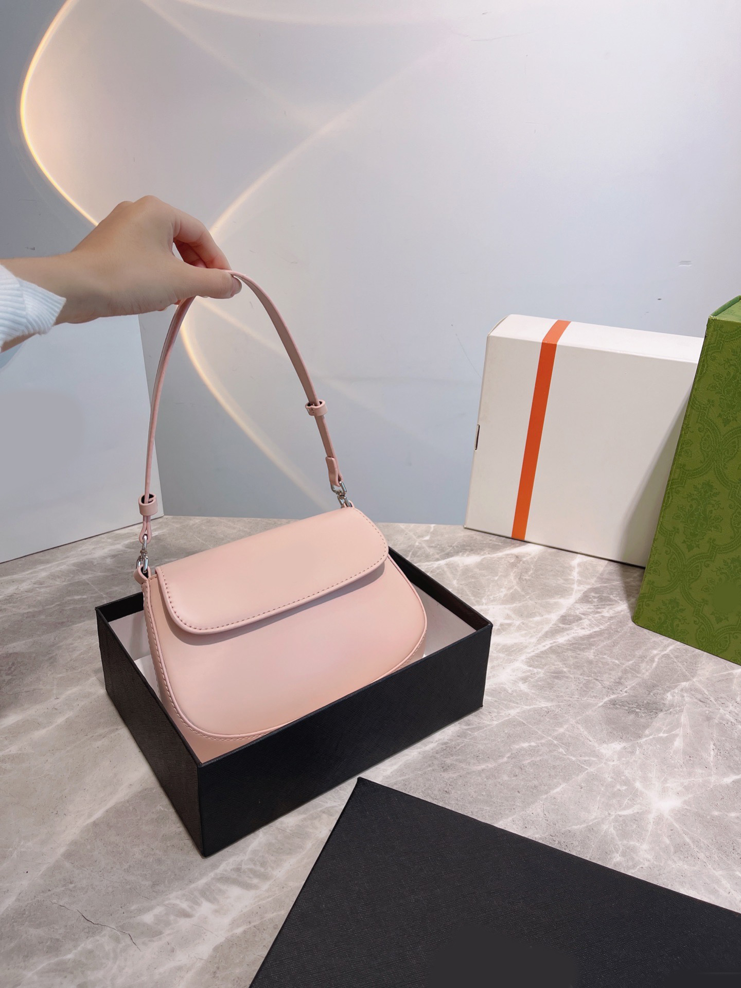 

Women Designer Bags Hobo Handle Armpit Purse Underarm Fashion Trend Purses Ladies Handbags, Pink