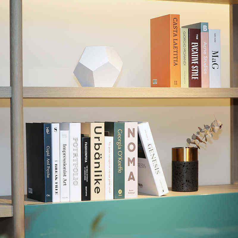 

Nordic Minimalist Fake Books for Decoration Fashion Text Coffee Table Book Photography Book Props Home Decoration Accessories L220711