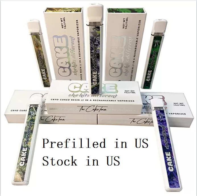 

Prefilled New Cake Disposable Vape Pen 280mAh Rechargeable Battery 1ml Starter Kit Vapes Cartridges Full Carts Device Pods Vaporizer Pod Ship from US