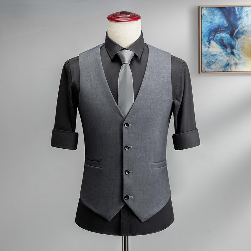 

Men's Vests Formal Dress Vest Solid Color Suit Men Single Breasted Slim Fit Business V Neck Waistcoat Men's C108Men's, Huise