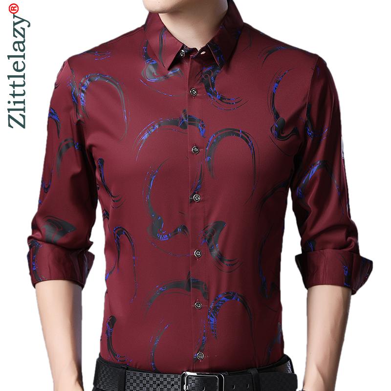 

Men's Casual Shirts 2022 Gilding Long Sleeve Slim Fit Men Shirt Streetwear Social Dress Autumn Mens Fashions Jersey 92341, White;black