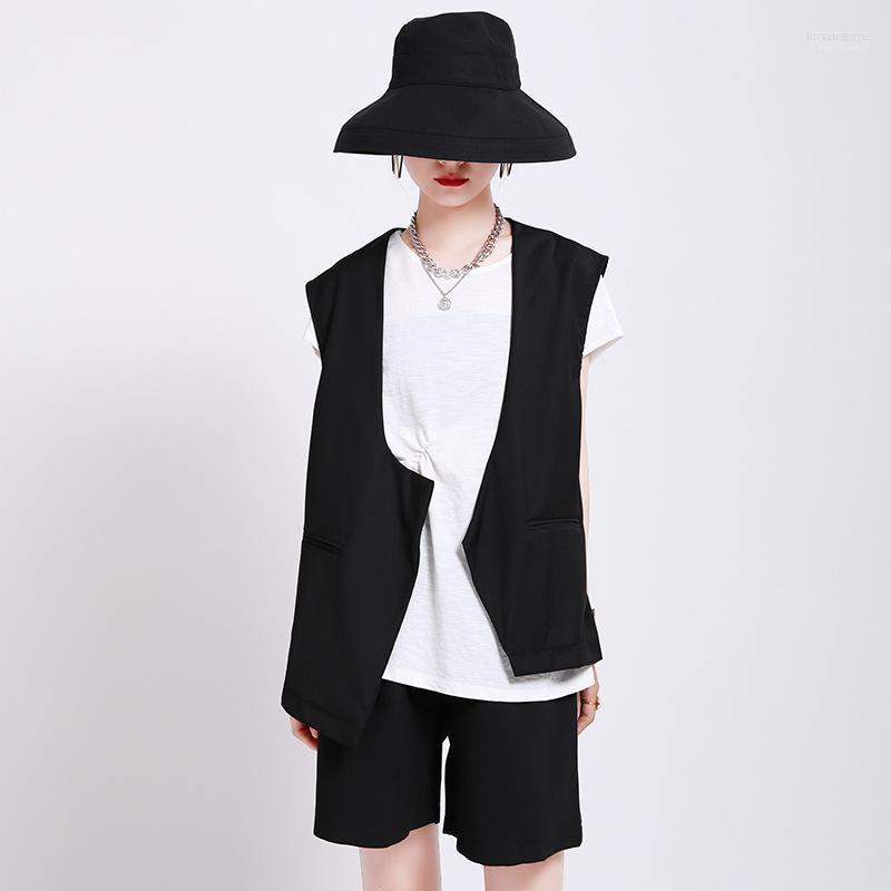 

Women's Vests 2022 Summer Vest Dark Fashion All-match Jacket Women Cotton Luci22, Black