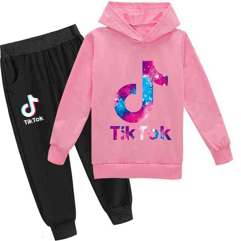 

Tiktok casual suit boys and girls children's sweater and trousers 40003, Gray