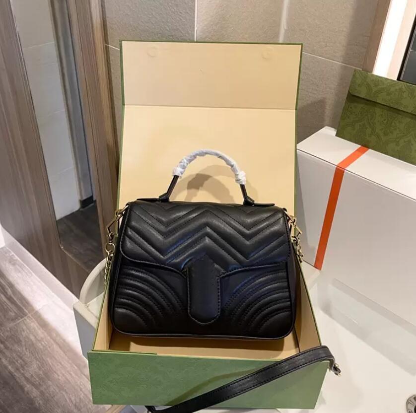 

Marmont flap Shoulder Bags Chain Bag Crossbody Messenger bag Designers handbag Quilted Heart Handbags Purses, Black
