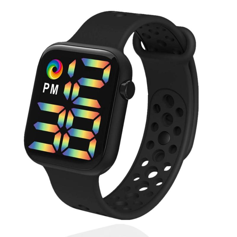 

Wristwatches Sports Watch For Men Women Digital Electronic LED Wrist 24 Hours Fashion Waterproof Military Clock Relogio Masculino, Pink