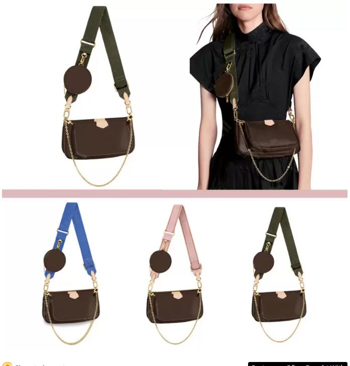 

High Quality Women Favorite 3pcs Genuine Leather Shoulder Bags Handbags Accessories Purses Brown Flower Mini Pochette Cross body Bag, 2 light green