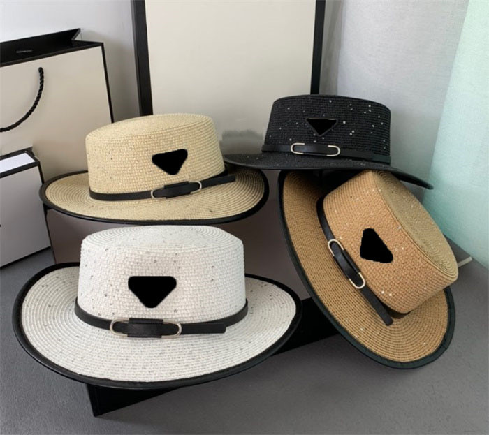 

2022 Wide Brim Casquette Straw Hat Men Women Fashion Summer Hat Beach Cap Bucket Hats Wholesale, Beige