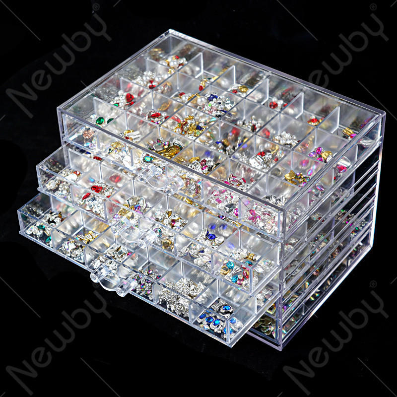 

Plastic Storage Box Display Protable Removable Case Nail Art Accessories Diamond Jewelry Organizer Container Boxes 255