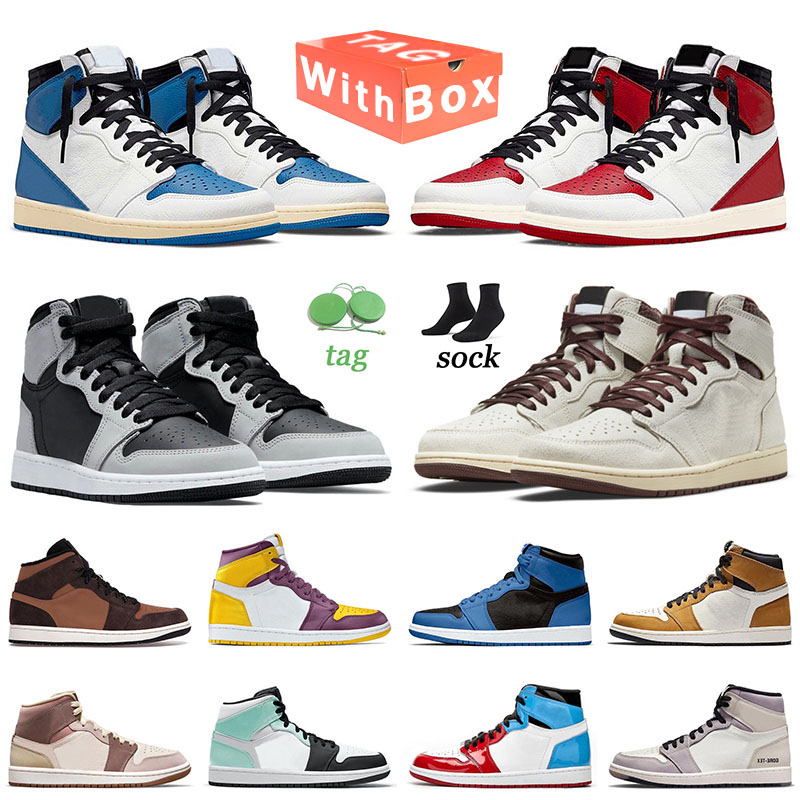 

Basketball Shoes 1 Man Woman Mens Sneakers 1s UNC Shadow OG Hyper Royal Dark Mocha Bred Patent A Ma Maniere Court Purple Bordeaux High Men Women Retros Designer Trainer, A92 heritage 36-46