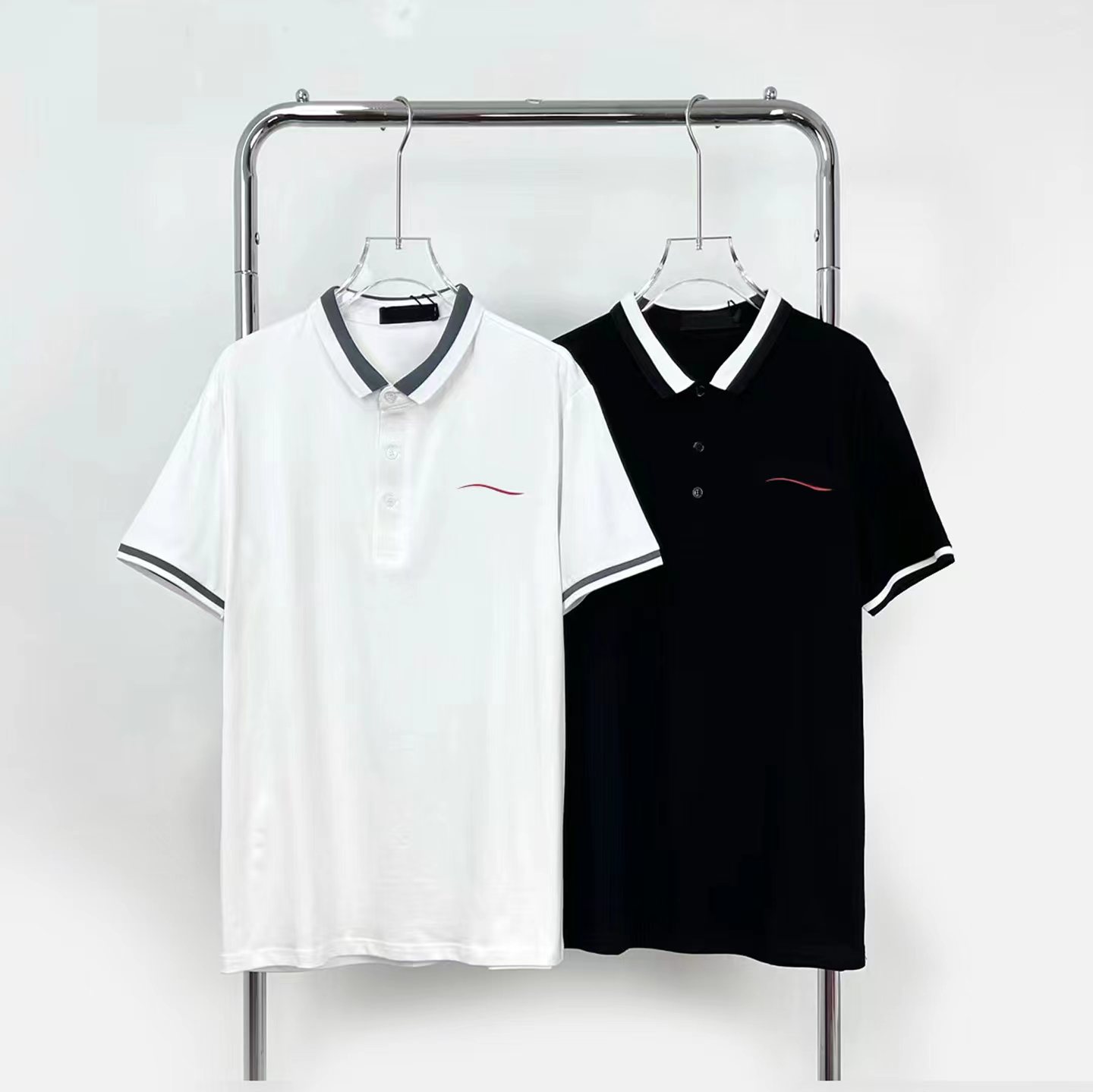 

Men's Tees Polos Blouse short Sleeve Cotton Embroidery Blouse Lady Casual Button Design Turn Down Collar Female t Shirt, Extra freight