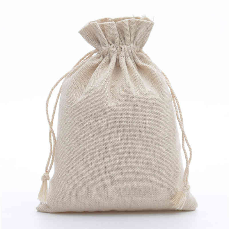 

10PC(10 Sizes) Reusable Cotton bags Drawstring Bag Jewelry Packaging Gift Candy Wedding Party Goodie Packing Favors Pouches