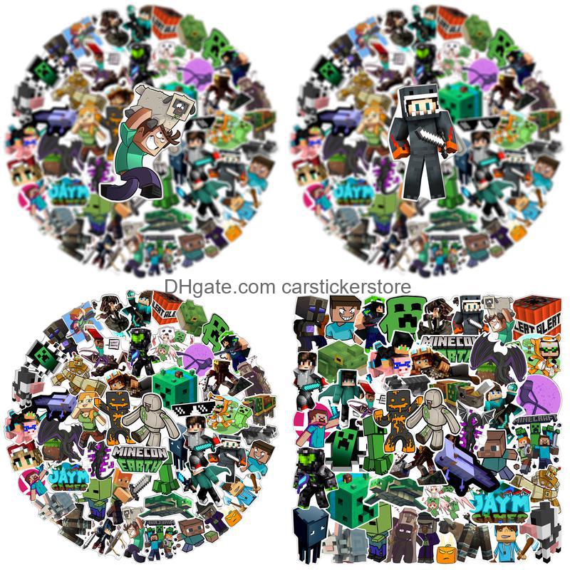 

Car Stickers Carstickerstore 50pcs Sheets Of Minecraft Graffiti Suitcase Notebook Mobile Phone Pvc Waterproof 18xuR, Customize