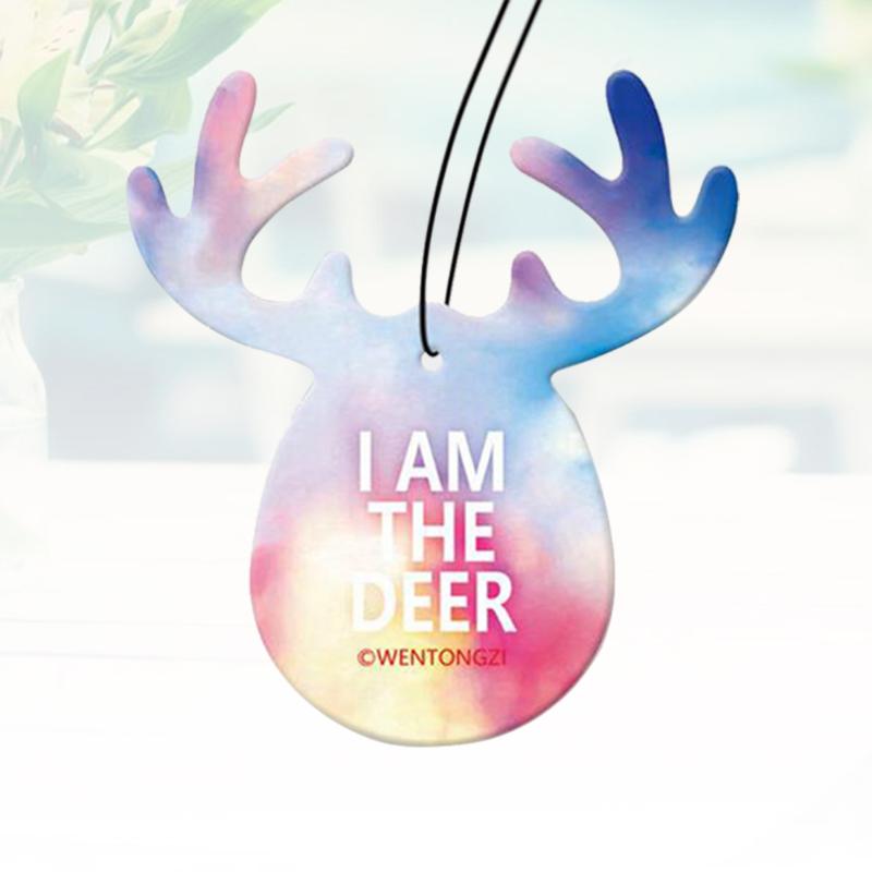

Interior Decorations Deer Shaped Car Pendant Air Freshener Decoration Perfume Tablet Scented Piece (Bubble Scent, Vanilla Sky)