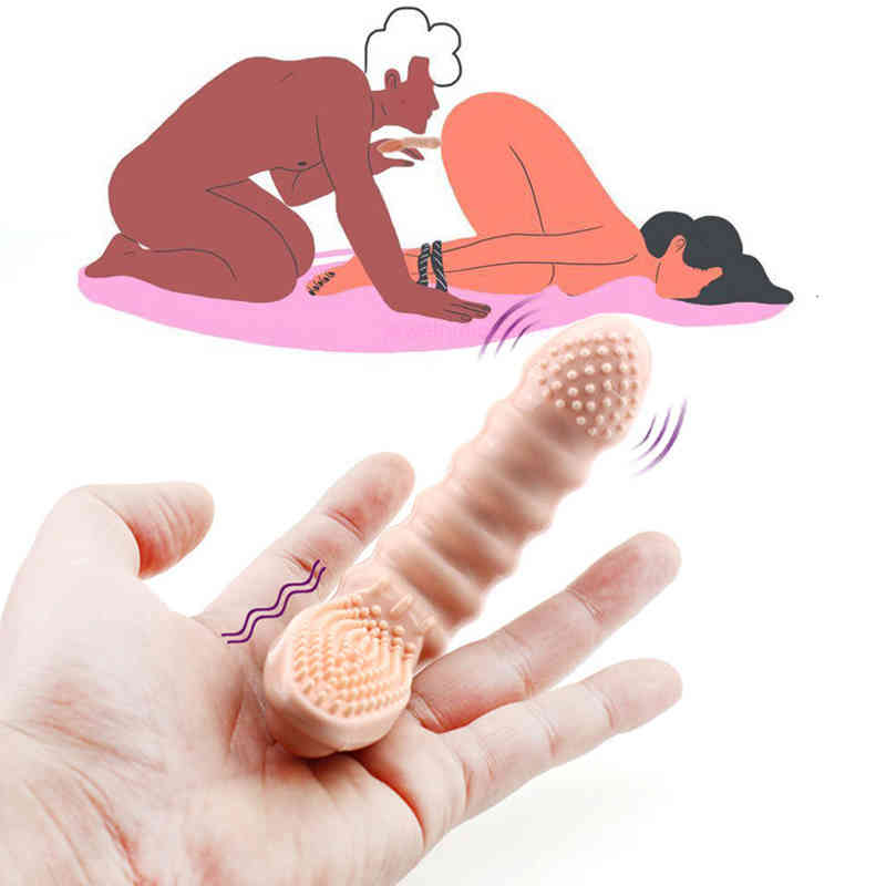 Finger Sleeve Vibrator G Spot Massage Nipple Vaginal Clitoris Stimulate Masturbator Sex Toys For Women Les Orgasm Adult Products-image-786395369