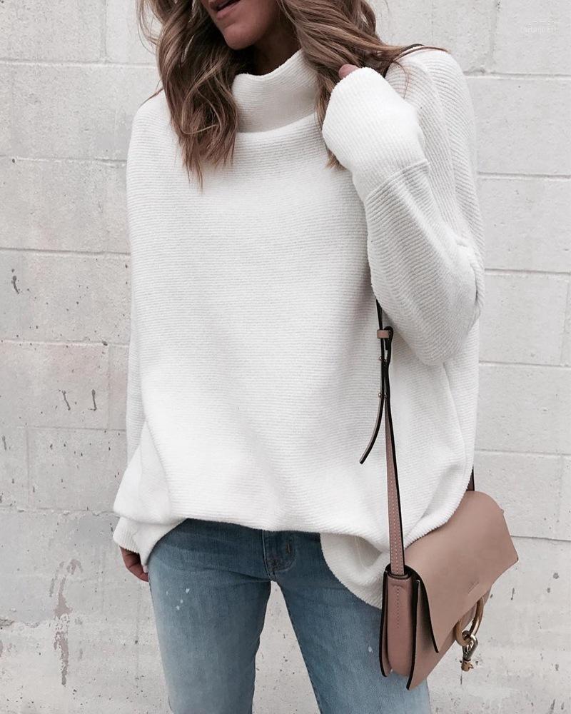 

Women' Sweaters Long Sleeve Autumn Winter Sweater Women White Knitted Pullover Jumper Fashion 2022 Turtleneck Female Jemi22