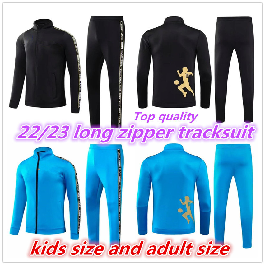 

22 23 Napoli adult Tracksuit 2022 2023 Naples long zipper jacket training suit Sweater Soccer Sets INSIGNE Survetement Jogging Men uniform