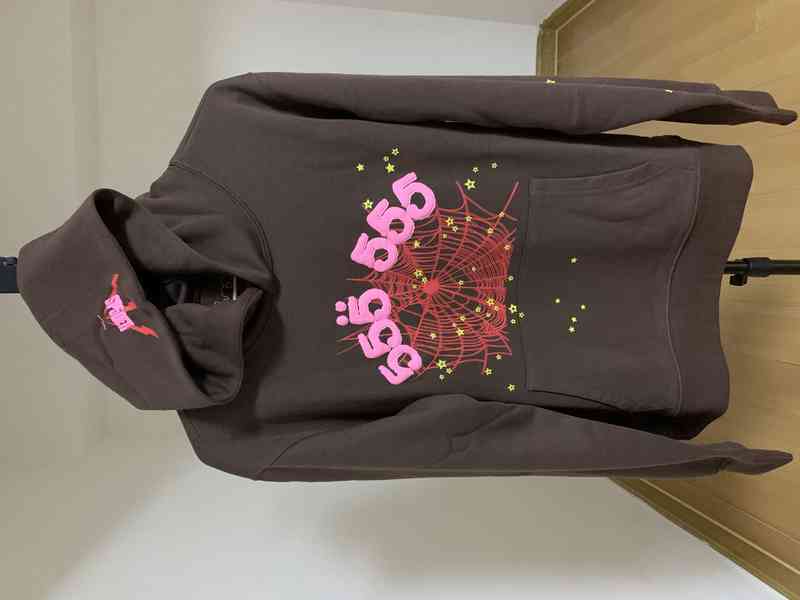 

555 Hoodie Foam Letters European and American Hip-hop Singers with the Same Paragraph Couple Men Women Sweater High Street Fashion, Brown