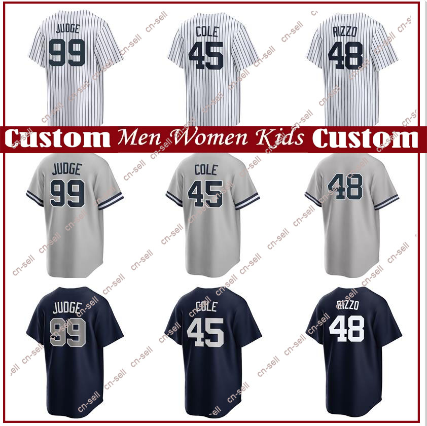

NY 99 Aaron Judge 25 Gleyber Torres New Baseball Jersey York Custom Men Women Kid Yankees Anthony Rizzo Gerrit Cole Derek Jeter Giancarlo Stanton Babe Ruth DJ LeMahieu, Shown