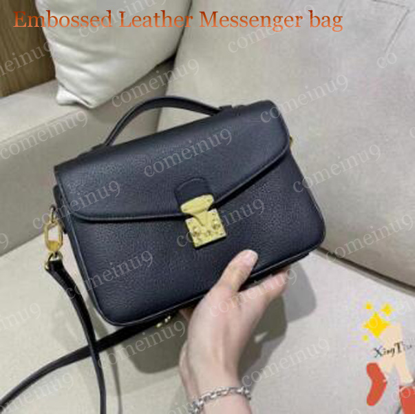 

Womens Embossed Leather Messenger bag Genuine Leather Emboss bags Designer Lady Single Shoulder Crossbody Purse 25cm More Colors, Blue emboss leather