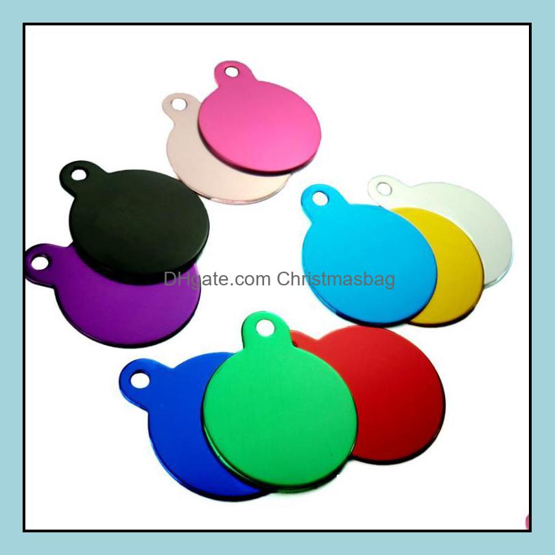 

Dog TagId Card Supplies Pet Home Garden Garden100Pcs Round Aluminum Alloy Blank Id Tags Circle Laser Engravable Name Tags Pendants Drop