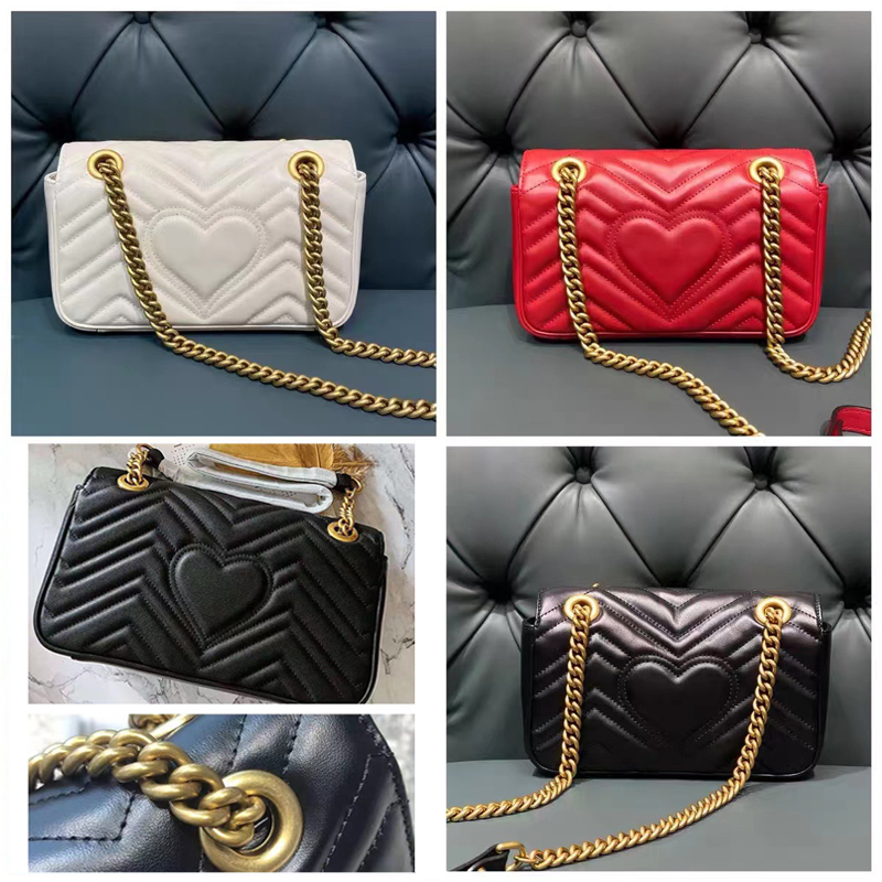 

luxury Designer heart leather handbags Leather Women Hand High Quality Female Tote Messenger Fashion Ladies Solid Small Purse Shoulder Travel Bag, Medium (22x13x6cm)