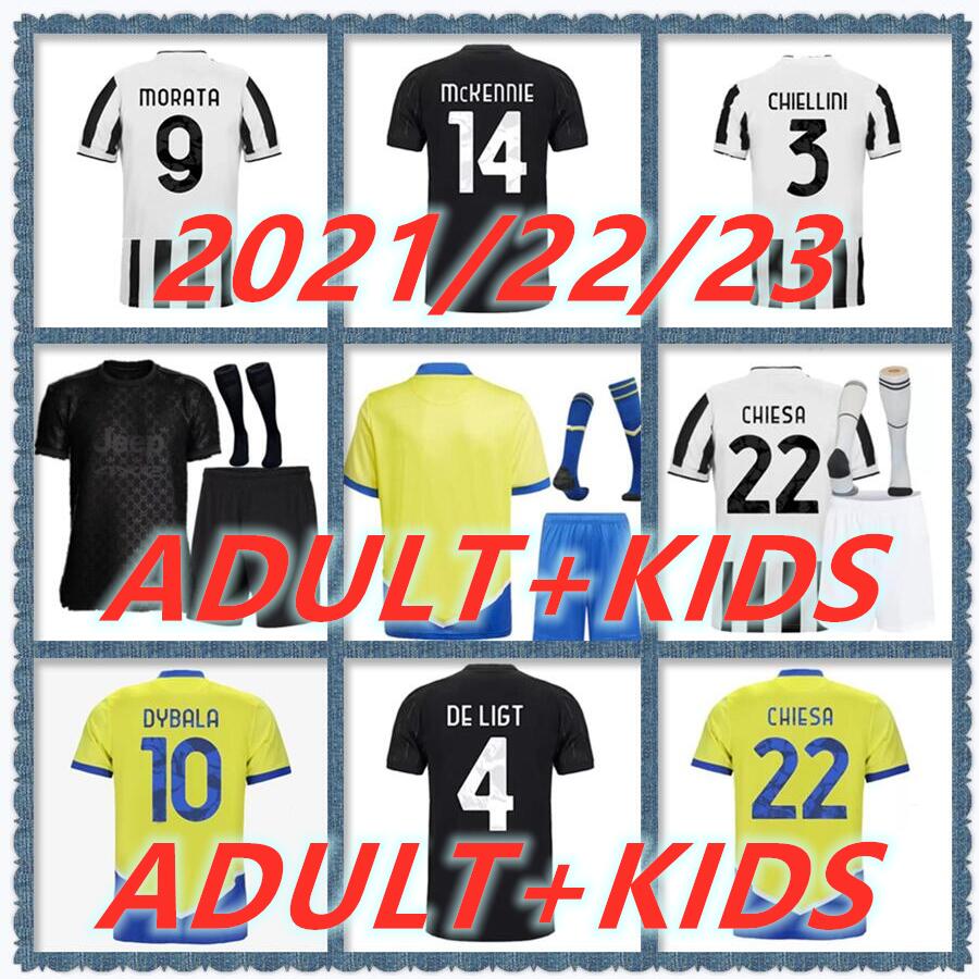 

S-4XL VLAHOVIC JUvEnTuS Soccer Jersey DYBALA CHIESA 2021 2022 bonucci Locatelli 21 22 MORATA McKENNIE CHIELLINI adults and kids