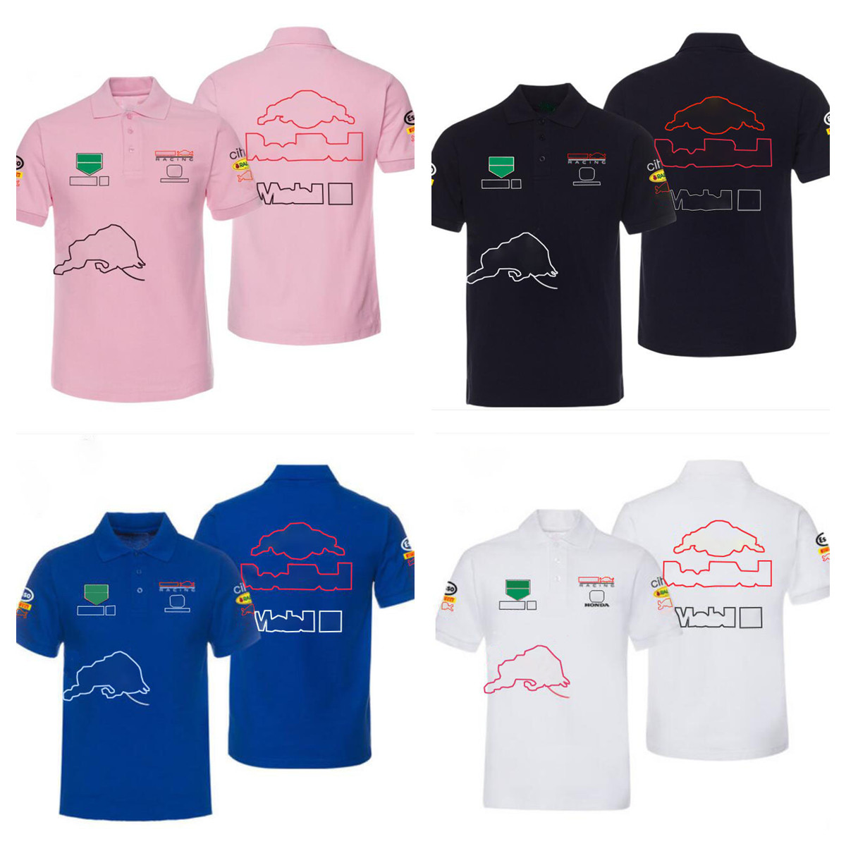 

F1 Formula 1 racing polo suit team lapel T-shirt same style customization