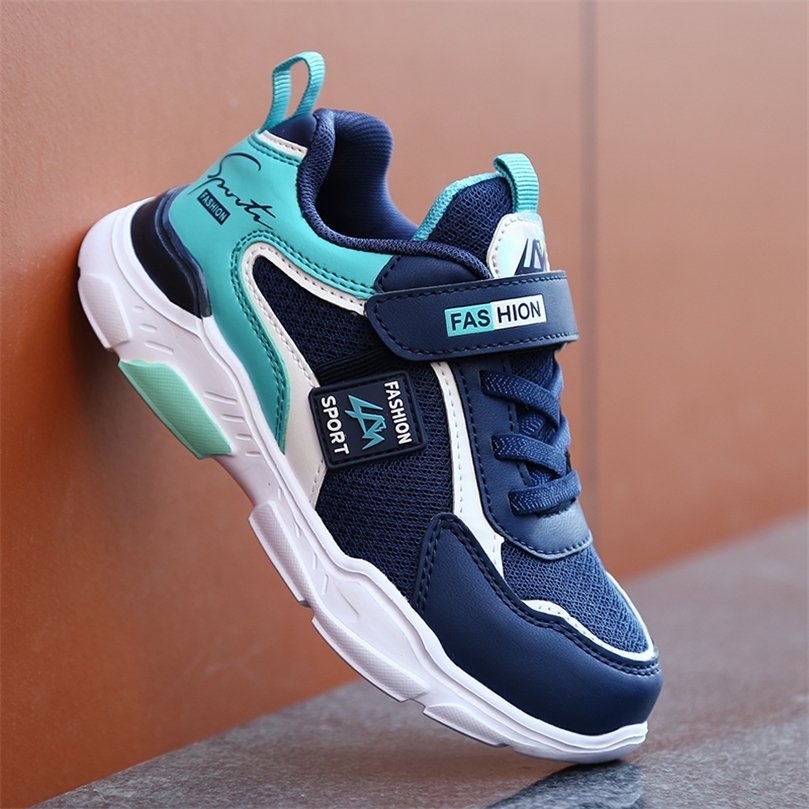 

Sepatu Lari Anakanak untuk Anak Lakilaki Sneakers Jalan Kasual Kulit Fashion Musim Semi Baru Olahraga Sejuk Nyaman Luar 220611, Blue(mesh2)