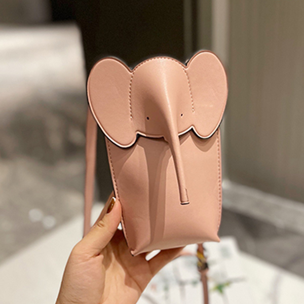 

Multicolor Top quality 2021 new mini cowhide baby elephant cell phone bag cute vertical style one shoulder slanting bags fashion girl lovely l, Customize