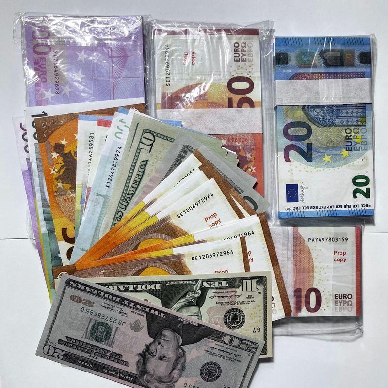 Party Supplies Movie Money Banknote 5 10 20 50 Dollar Euros Realistic Toy Bar Props Copy Currency Faux-billets 100 PCS/Pack Prop Money CurrencyCh-image-764614531