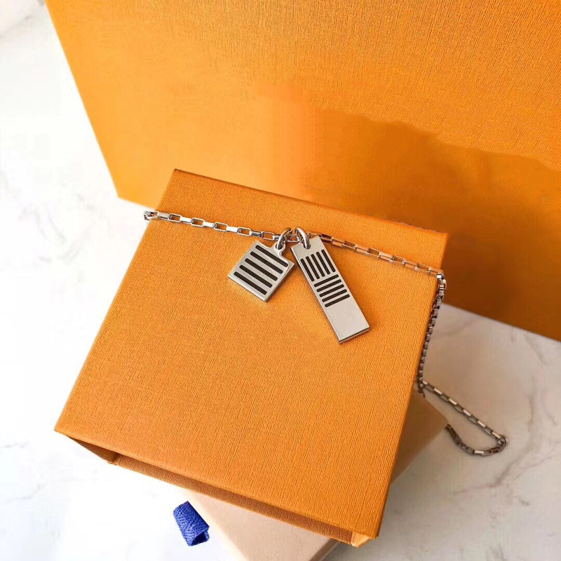 Master design necklace silver letter necklace men and women fashion personality Necklace birthday gift-image-787378745