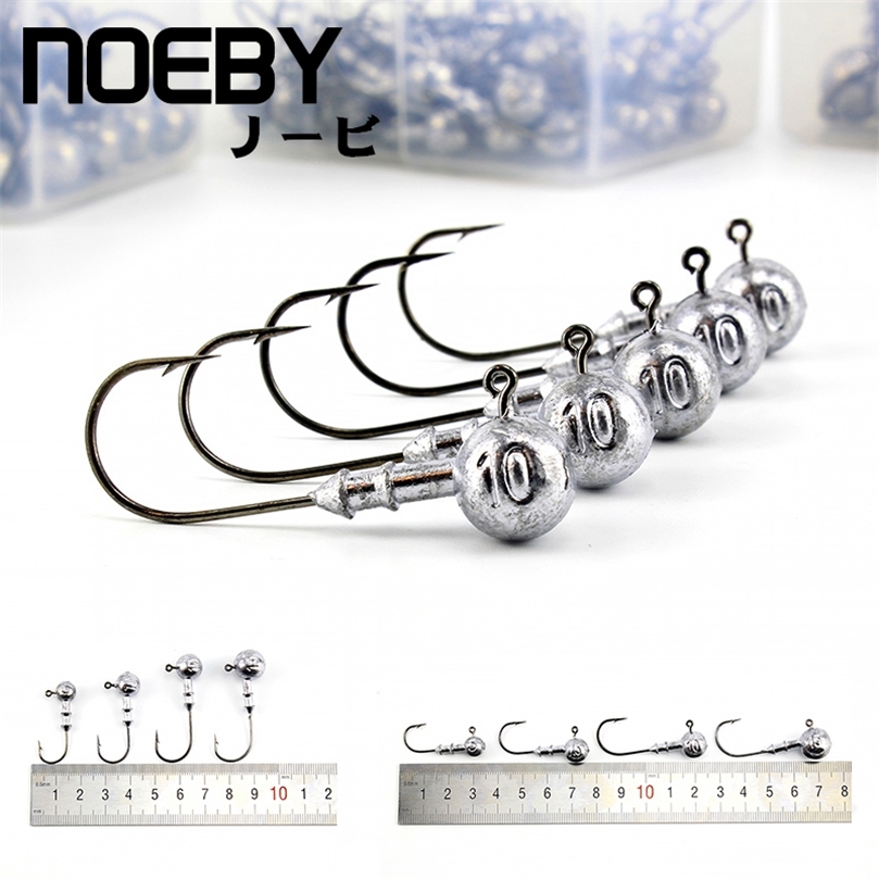 

NOEBY 50PCS-30PCS 5G/7.5G/12G/15G High Quality Jig Head Hook Jigs Bait Fishing Hooks For Soft Lure Fishing Tackle 220401