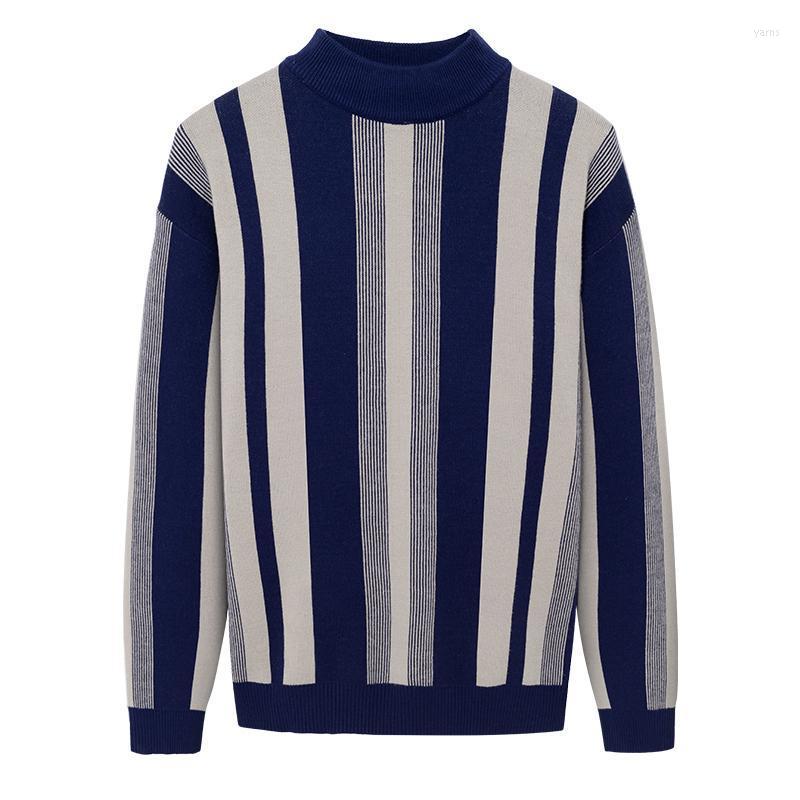 

Men's Sweaters Street Fashion Autumn Winter Pullovers Stripe Knitted Men Clothing O-Neck Long Sleeve Shirt Casual Vests, Green