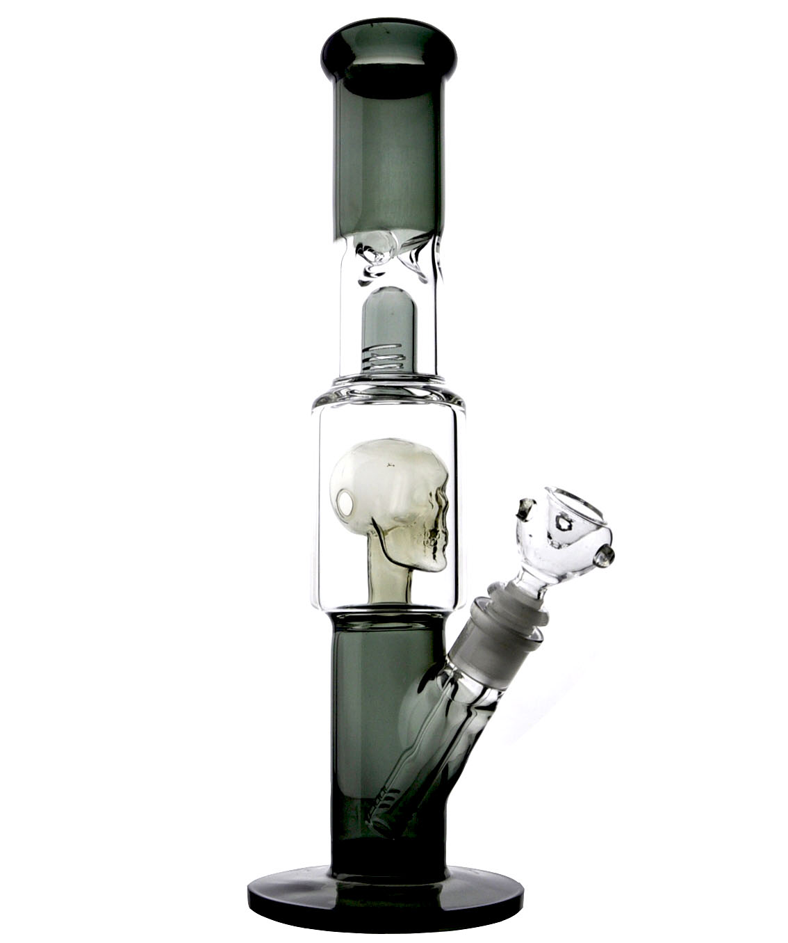 

Wholesale New Skull Glass Bong Triple Chamber Per Bong Smoking Water Pipes/