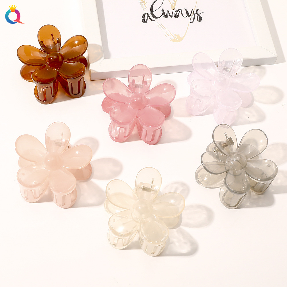 

34 COLORS INS Women Girls Elegant Hair Claw Big Flower Designer Hairpin Party Favor Barrettes Beautiful Hairs Clip Accessories Fashion Hairgrip Bright, Pick colors and quantity