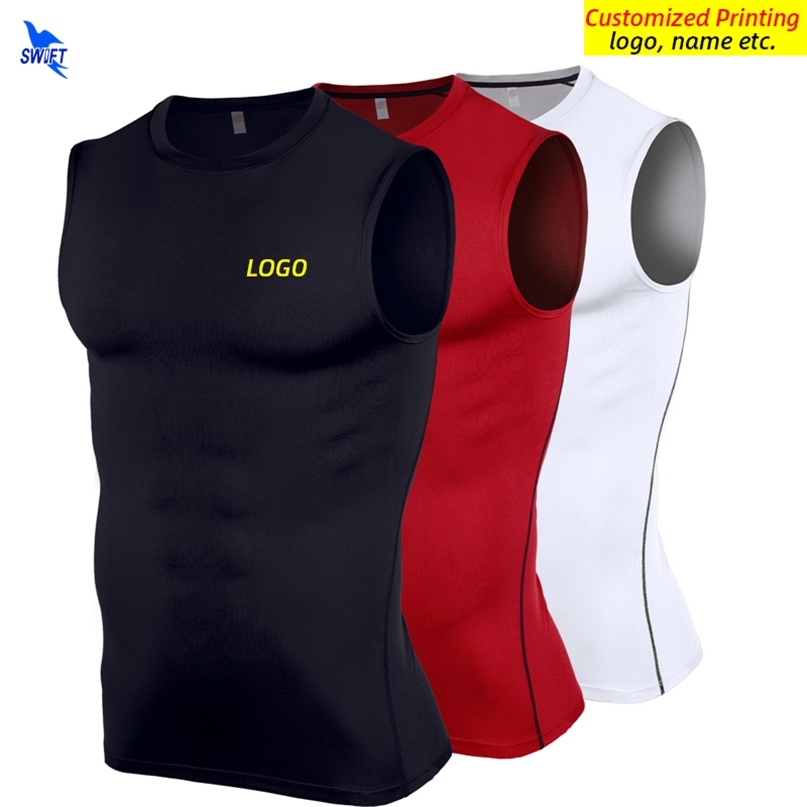 Personnalisez les vêtements de sport à séchage rapide pour hommes en plein air en cours d'exécution chemises sans manches Gym Fitness Débardeurs