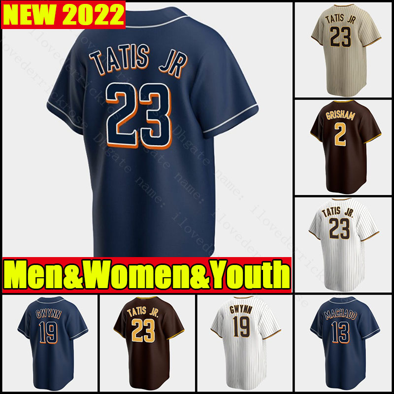 

2022 Fernando Tatis Jr. 13 Manny Machado Jersey 9 Jake Cronenworth 19 Tony Gwynn 29 Dinelson Lamet Baseball Jerseys Mens Women Youth Wil Myers Hosmer Eric Hosmer Wear, As shown