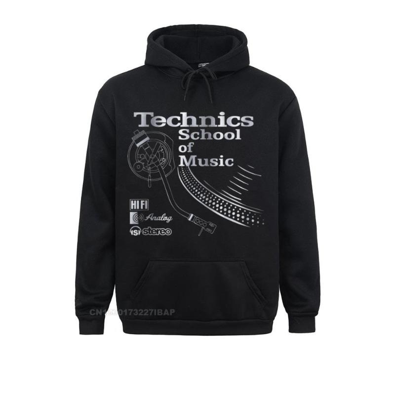 

Men' Hoodies & Sweatshirts Technics School Of Music Hoodie Street Coupons Youth Printing Long Sleeve Clothes, Black