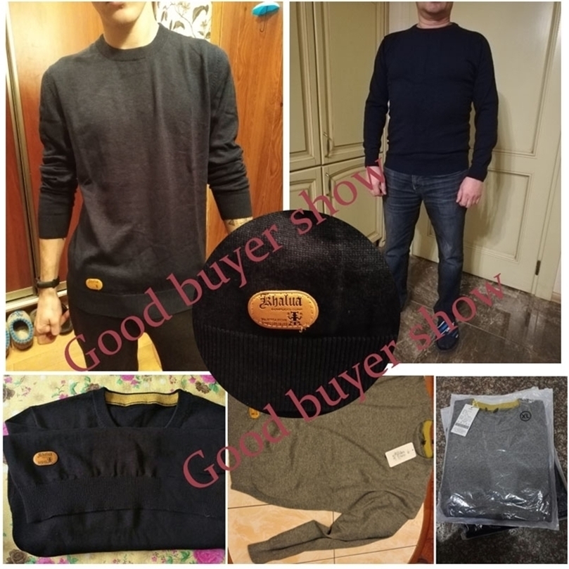 

Mens Cotton Sweater Pullovers Men O-neck Sweaters Jumper black Autumn Thin Male Solid Knitting Clothing Grey Black -3xl 201203